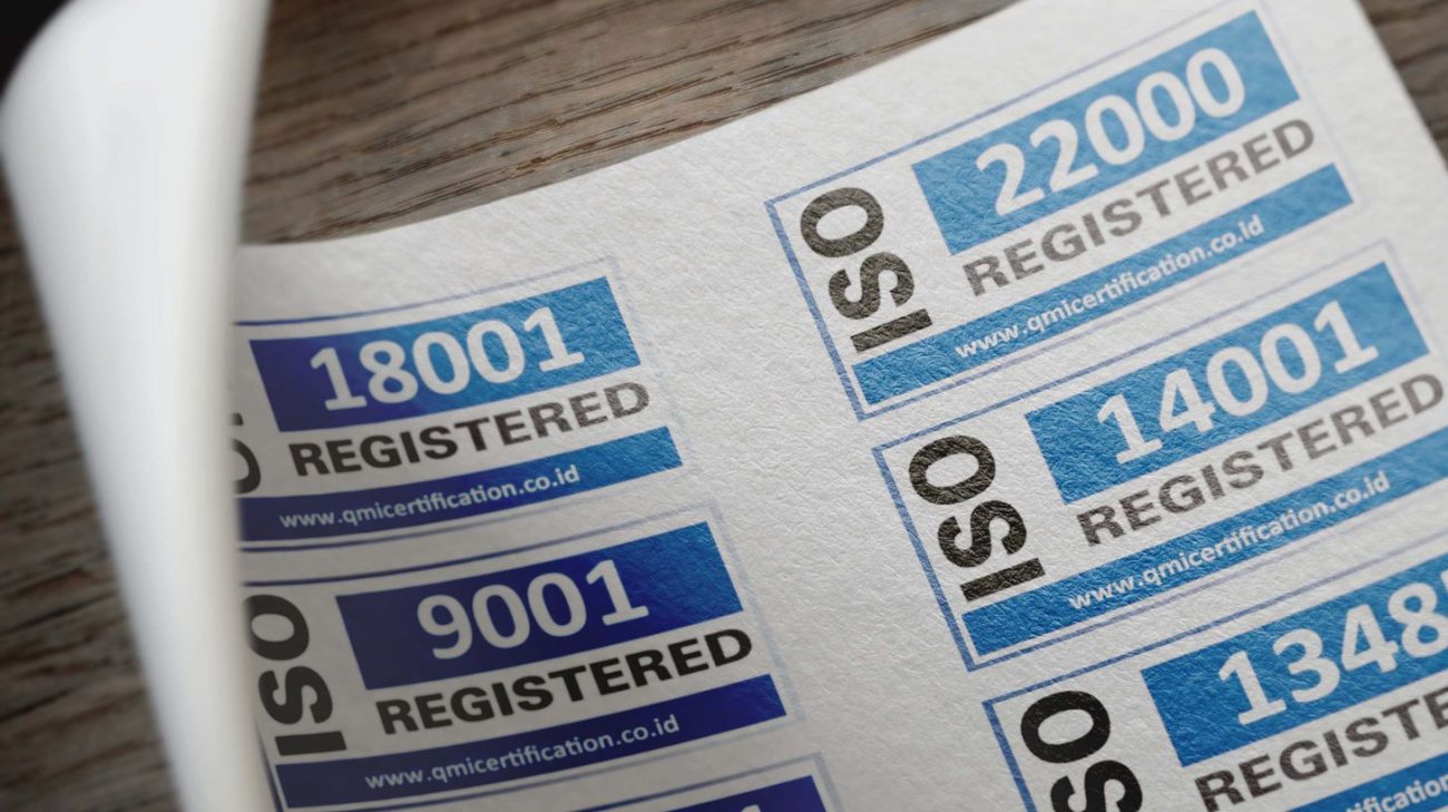 ISO certification stickers representing the ISO barcode grading standards