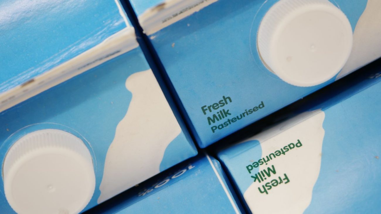 Sealed cartons ready for date marking before dispatch