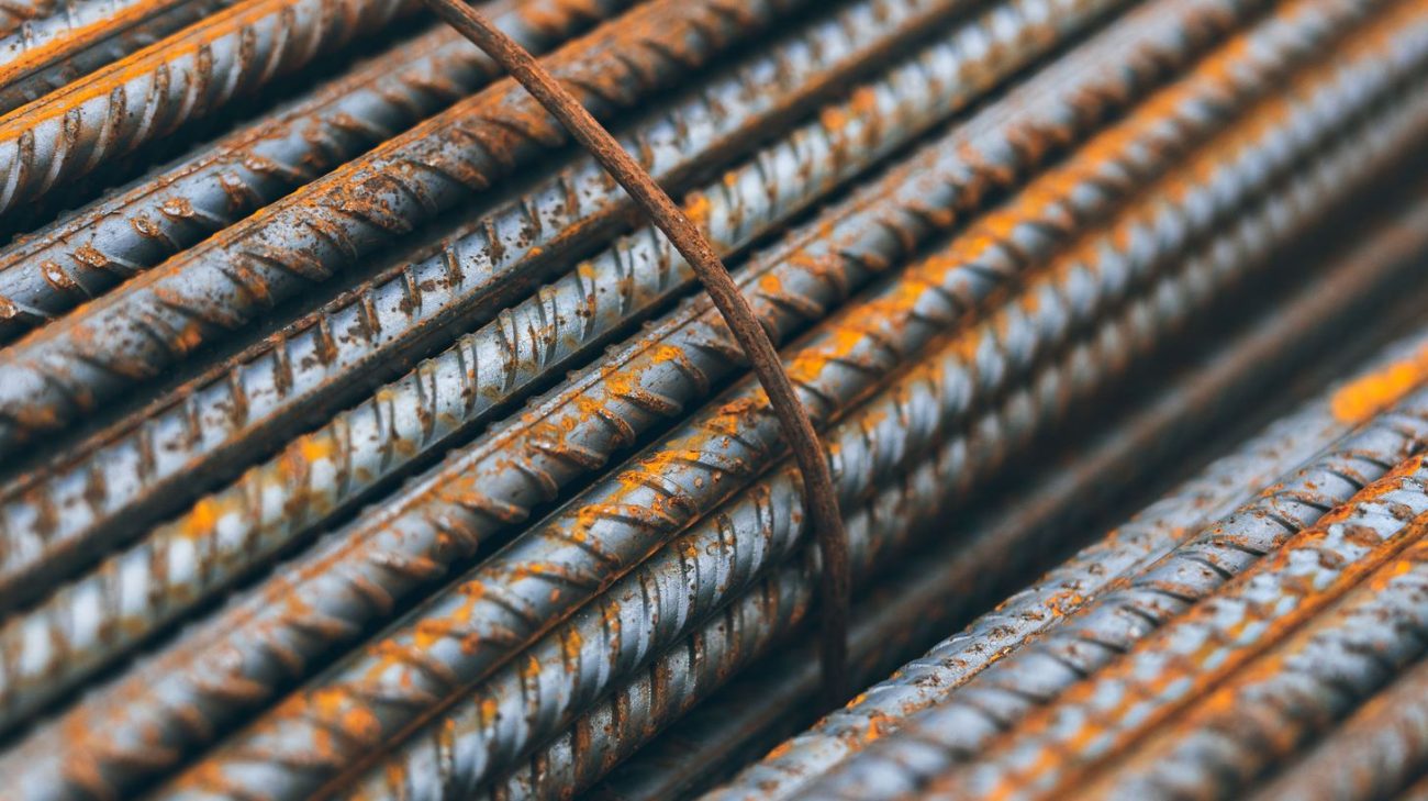Bundled steel reinforcing bar, a hard surface for RFID tags